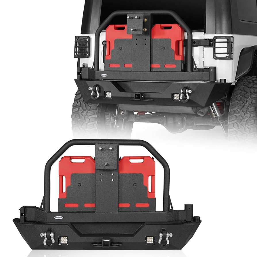 Amazon.com: Hooke Road Rear Bumper & Spare Tire Carrier w